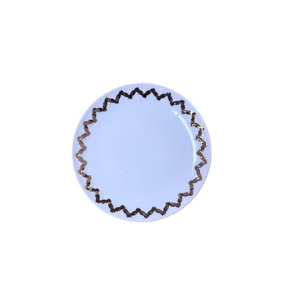Lilly Pulitzer Target White Gold 5” Single Plate Appetizer Small Pineapple Rim - Picture 1 of 3